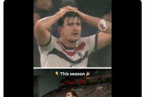 救赎！英超官方晒对比：马奎尔上赛季战利物浦踢丢绝杀，如今制胜